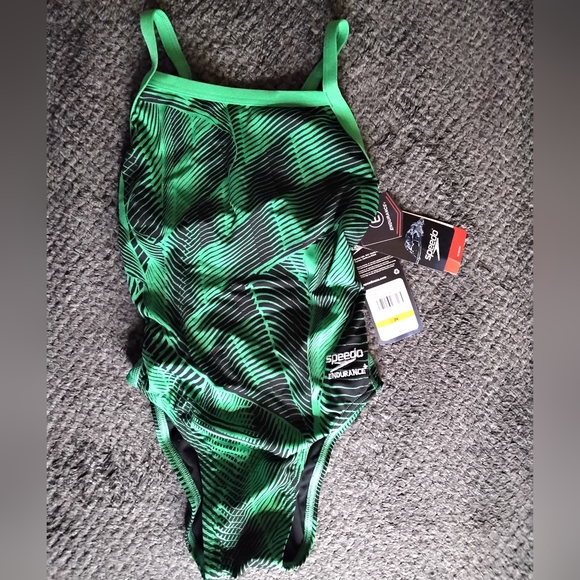 Speedo Women's Swimsuit One Piece Endurance+ Flyback Block Adult Team 24 - Picture 1 of 5